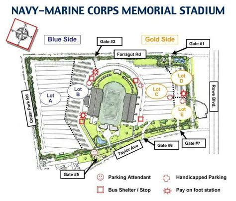 naval academy stadium parking map.